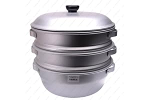 M.V. Trading ST50 3-Tier Aluminum Steamer, 20-Inch