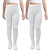 MK MATT KEELY 2 Pairs Girls Fleece Lined Tights Toddler Black Thick Thermal Leggings Kids Winter Warm Ballet Dance Tights