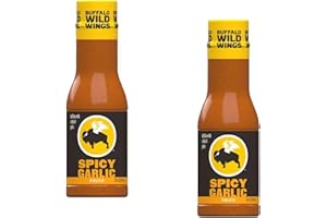 BUFFALO WILD WINGS Buffalo Wild Spicy Garlic Sauce - Pack of 2 - Perfect on Anything - Elevate Your Sauce Game - Delicious Classic Flavors that People Love