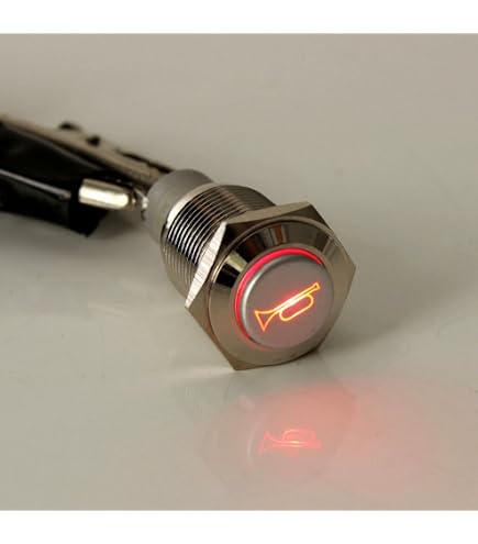 Pulsante A Innesto Metallico 22mm, Momentaneo, 12V, Impermeabile, Per Auto, Barca, Dtouch-motor
