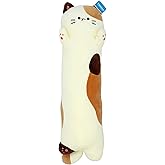 Vintoys Very Soft Cat Long Hugging Pillow Plush Kitten Kitty Stuffed Animals Milky White 26"