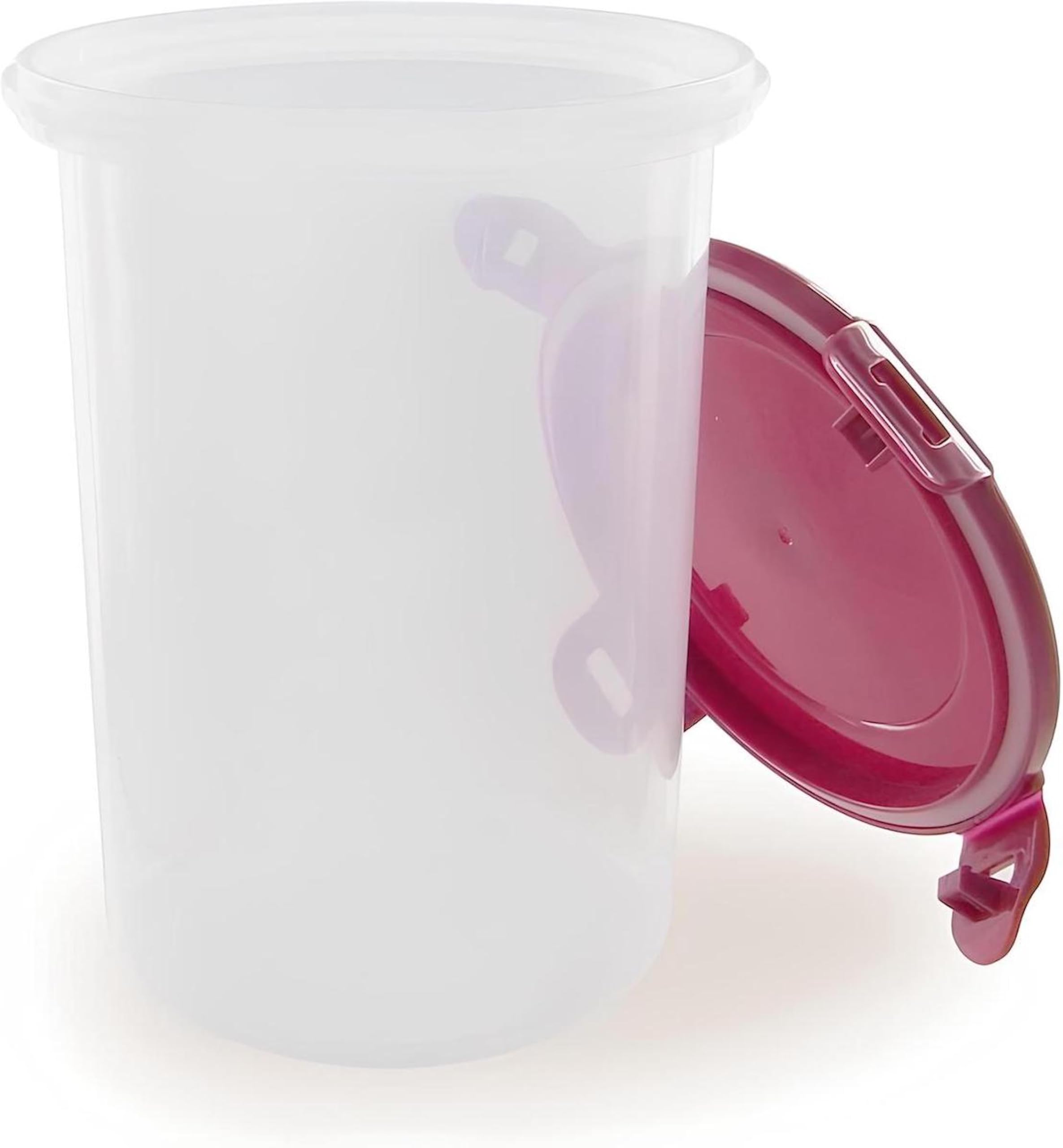 Round Airtight Box, 1200 ml, Marsala