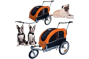 BOOYAH STROLLERS Booyah Medium Dog Stroller & Pet Bike Trailer with Suspension - Black