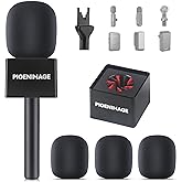 PIOENIMAGE Handheld Adaptor for Interview Mic, Wireless Microphone Handle, Mic Stand Adapter Mount with Foam Cover, Compatible with DJI, Rode and All Lav Microphone