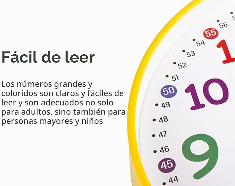 Reloj de Pared sin tictac silencioso 30 cm Moderno — foto 6 de 8