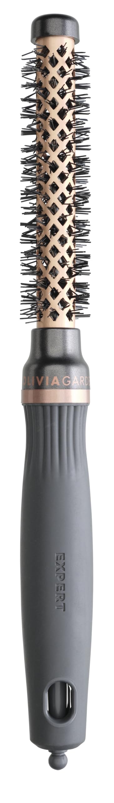 Olivia Garden Expert Blowout Heat - Nylgard Bristles - 15mm – Bronze – High-performance Blowout Hair Brush designed to manage and control thicker, frizzy hair professionally