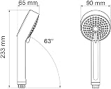 Mira Showers 2.1703.012 Beat 9cm Four Spray Shower Head Chrome Universal Fit view 3