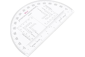TIDTALEO Professional Wear-Resistant Military Protractor 6-inch Precise Angle Scale Military Ruler