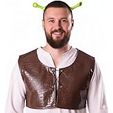 ComfyCamper Mens Renaissance Vest - Adult Halloween Costume Woman Faux Leather Outfit Cosplay Cottagecore Comicon