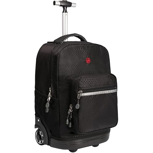 18 inches Wheeled Rolling Backpack Small Suitcase Carry-on for