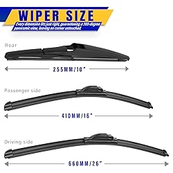 3 wipers Replacement for 2013-2018 Toyota
