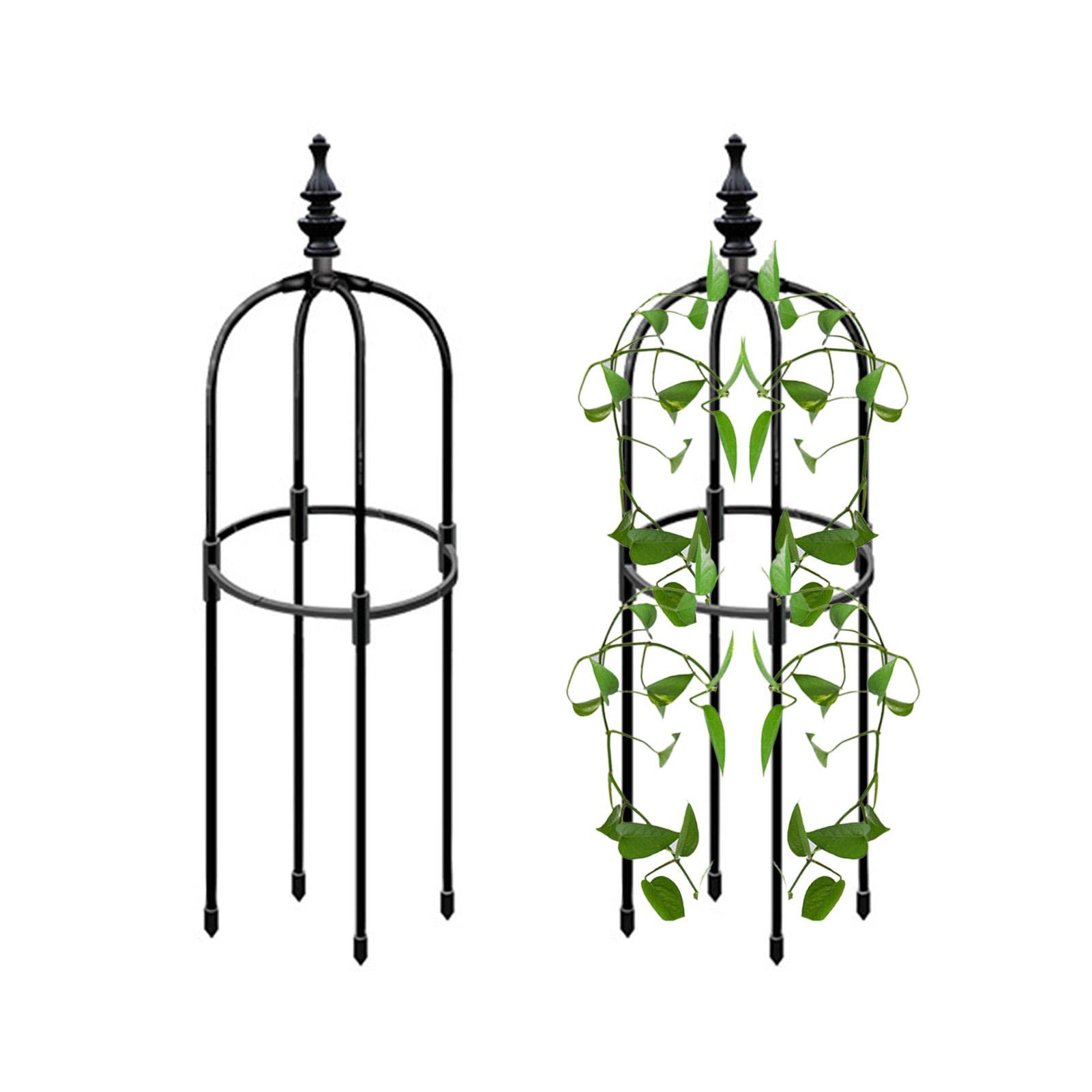 Garden Obelisk Trellis - Metal Climbing Plant Support - Tower Vine Supports 90/120/150cm