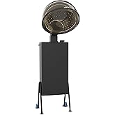 TASALON Professional Hooded Hair Dryer with Detachable Wheels, 1000W Hair Dryer Bonnet for Salon, 60 Minute Timer and 4-Setting Temperature Control, Angle & Height Adjustable Downdraft Hood - Black