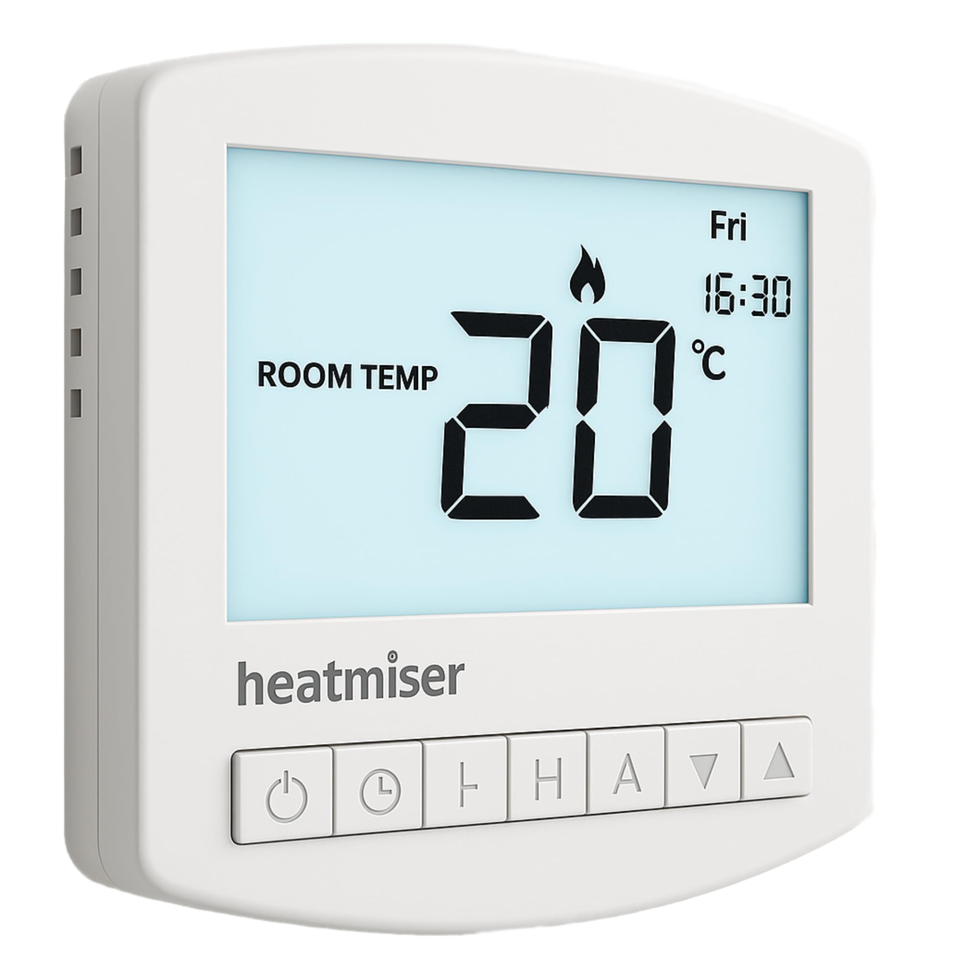 Kudos-Trading - Heatmiser Slimline V4 Programmable Room Thermostat for Water Underfloor Heating and Central Heating System Not Electric Ufh, Built In & Remote Air Sensing 3amp Mains Powered.