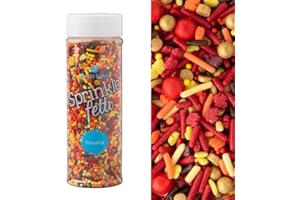 Sweets Indeed Sprinkles, Patriotic Edible Sprinkle Mix, Red Blue Gold, 4th of July, Perfect for Cake Decorations, Baking, Ice Cream, Cookies, Cupcake Topper For Birthday, Dairy Free, 4 ounces (Patriotic) (Thankful)