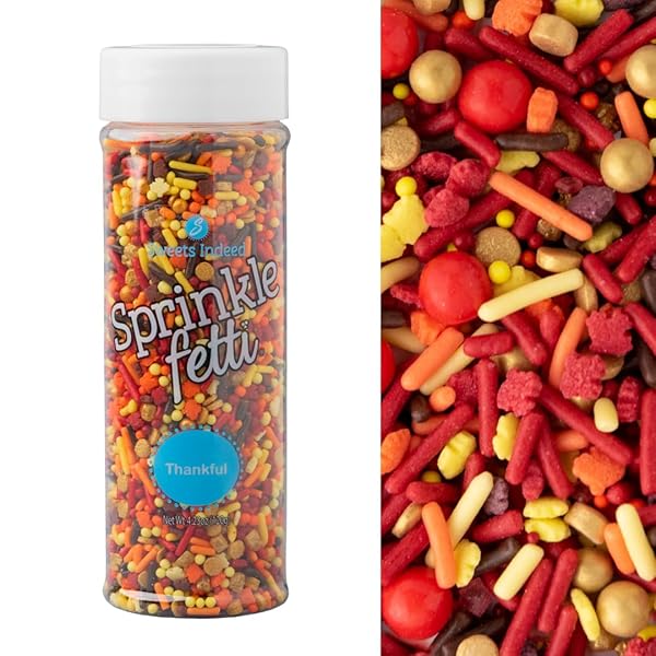SWEETS INDEED SPRINKLES, PATRIOTIC EDIBLE SPRINKLE MIX, RED...