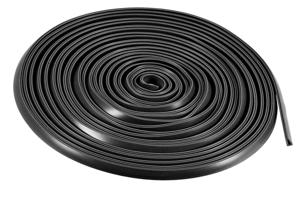 MACHSWON Edge Trim U Seal for Hatches, Lockers, Panels, Rubber U Channel Edge Protector U Shape Weather Stripping Fits 1/254"-1/16" Edge 16.4 Feet Length, Black