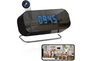 Nanny Cam Clock Camera HD1080P WiFi Video Camera Motion Detection Night Vision Alert Push Remote View Home Indoor Security Ca