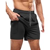 Aolesy Men's 5''/7'' Running Shorts Quick Dry Workout Gym Shorts with Pockets, Tennis Training Athletic（Linerless & Liner）