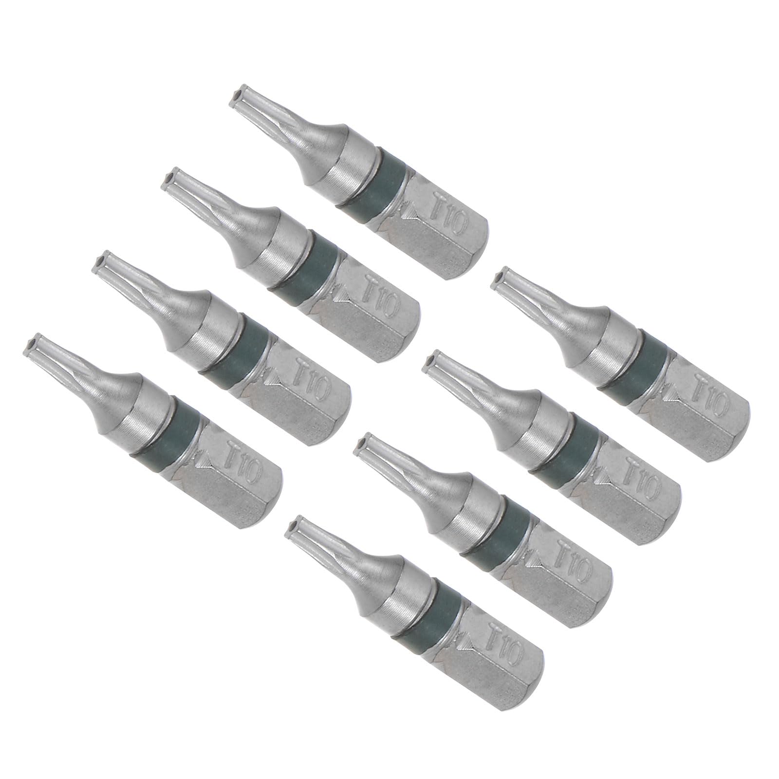 CoCud Torx Screwdriver Bits, 25mm Length 1/4" Hex Shank T10, S2 Steel Star Head Screwdriver Bit - (Applications: for Automobile Repair), 8-Pieces