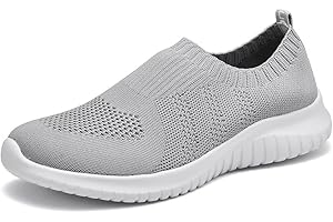 konhill Women's Slip On Sneakers Non Slip Walking Shoes Breathable Mesh Work Casual Lightweight Tennis Workout Shoes