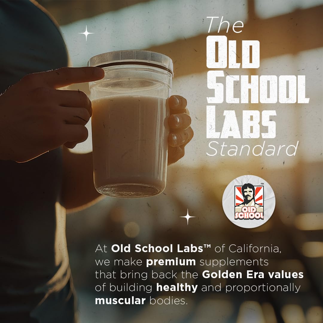 Old School Labs Testosterone Supplement for Men – Shoden® Ashwagandha + Tongkat Ali & Maca Root – Max Potency Test Booster for Muscle, Strength, Drive & Stamina – 120 Veggie Caps