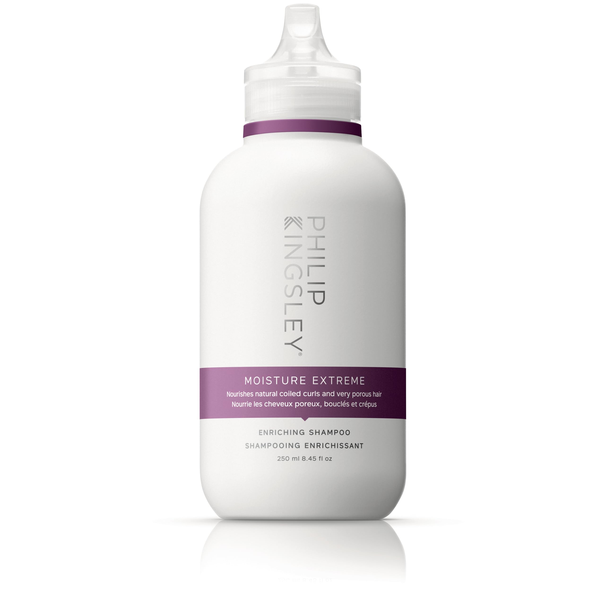 Philip Kingsley | Moisture Extreme Enriching Shampoo | For Curly, Dry, Damaged Hair | Moisturises, Hydrates, and Adds Shine| Detangles and Controls Frizz Adds Shine | 250ml