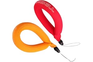 Luxebell Waterproof Camera Float, Universal Foam Floating Wrist Strap for GoPro Hero 11 10 9 8 7 6 5, Nikon, Olympus, Canon, Keys, Sunglasses and Phones Orange & Red
