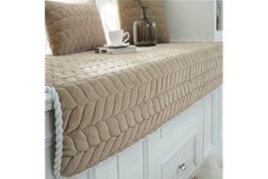 JeogYong Thick Plush Bay Window Mat Non-Slip Crystal Velvet Bay Window Cushion Pad, Modern Windowsill Bench Seat Cushion for Indoor Tatami Sofa Decor Home Bedroom Living Room