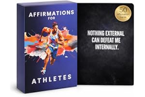 Isaac Liev Positive Daily Affirmation Cards for Athletes –50 Affirmations for competitors, Sports - sportswomen Fitness - Boost Self Confidence Adults Men, Women, Teens Young Boys Girls