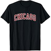 Chicago Illinois IL Vintage Sports Design Red Design T-Shirt