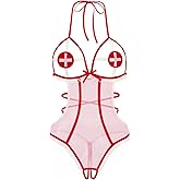 Avidlove Sexy Lingerie for Women Naughty Roleplay Lingerie Bodysuit Nurse Cosplay Outfits Nurse Costume