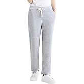 Weintee Women's Petite Cotton Sweatpants with Pockets