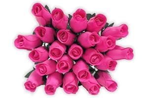 The Original Wooden Rose, 24 Individual Pink Wooden Roses