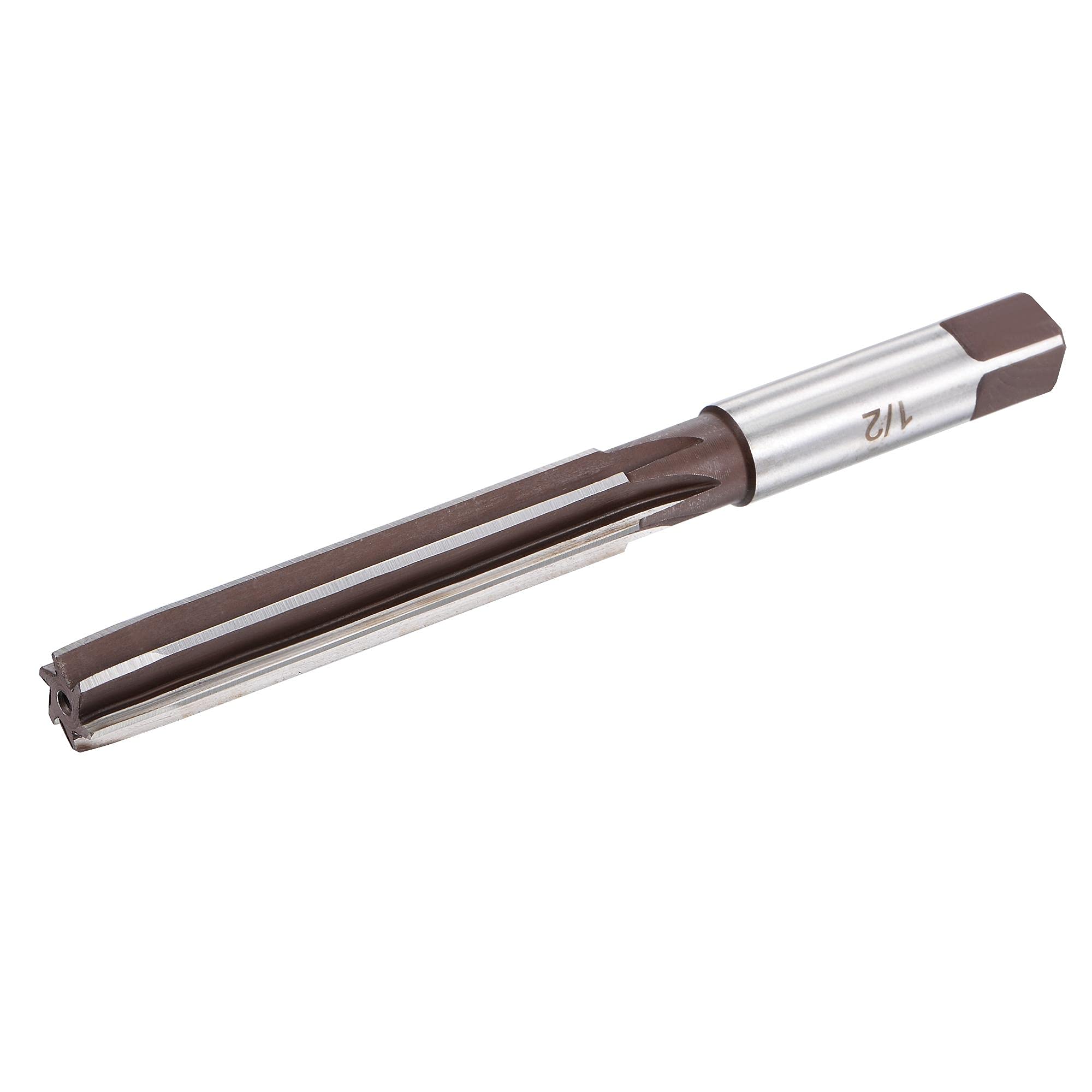 Photo 1 of uxcell 1/2" Hand Reamer H8 Accuracy Alloy Tool Steel 6 Flutes Straight Shank Milling Cutter Tool