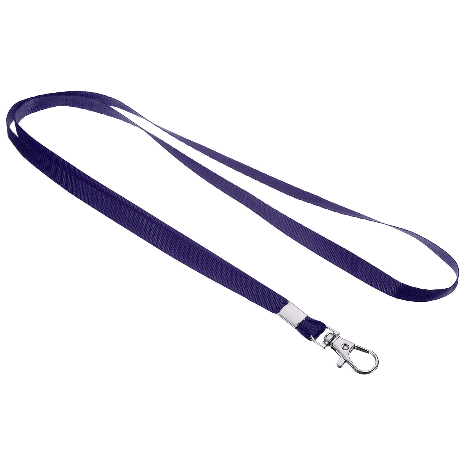 PATIKIL 17" Neck Lanyards, 20 Pack 0.4" Width Flat Strap Lanyard with Swivel Hook Clip for Name Tag Badges Holder ID Card Keys, Navy Blue — image 1