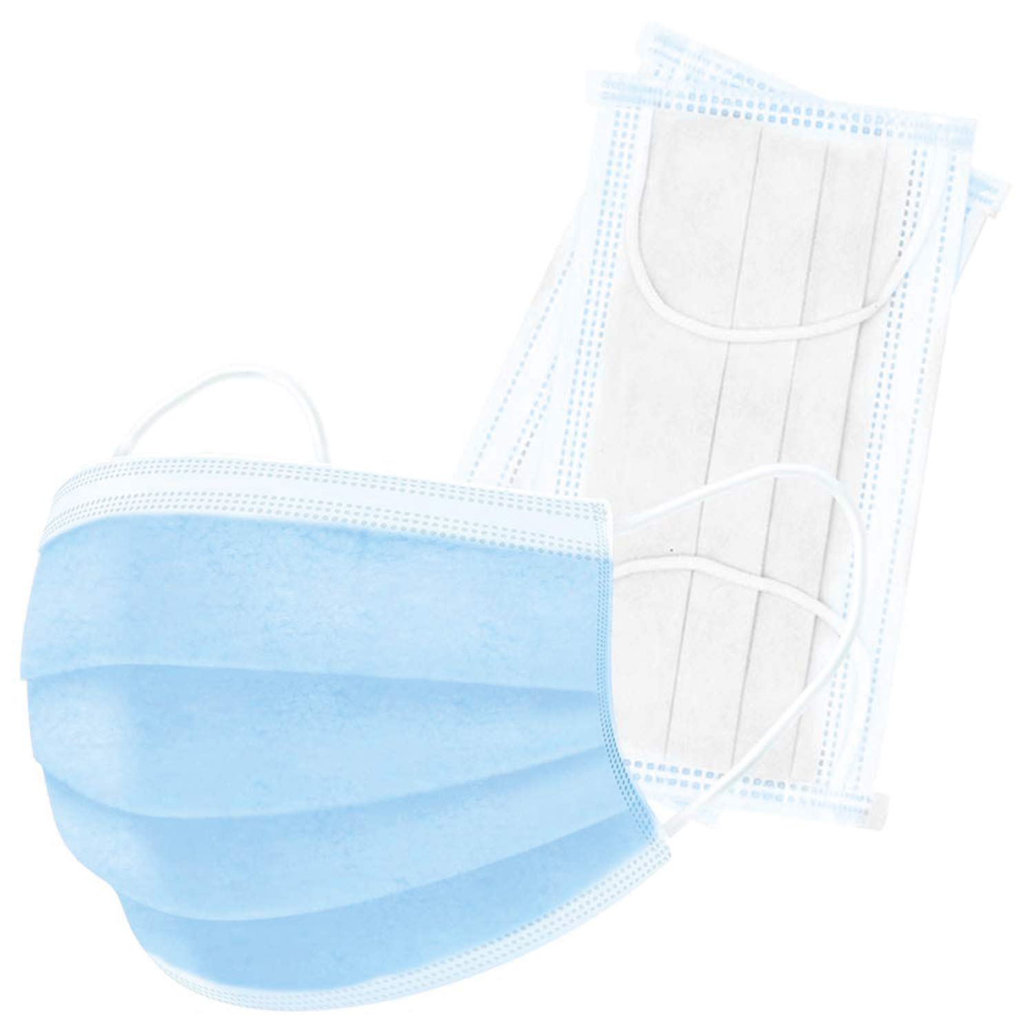 LOVE trends LT-50-PC Polypropylene 3-layer protective masks with ear hooks, blue, 50 pieces