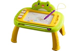 SENECESLI Magnetic Drawing Board, Erasable Doodle Board Pad Learning and Educational Toys with 4 Stamps, Baby Kids Birthday G