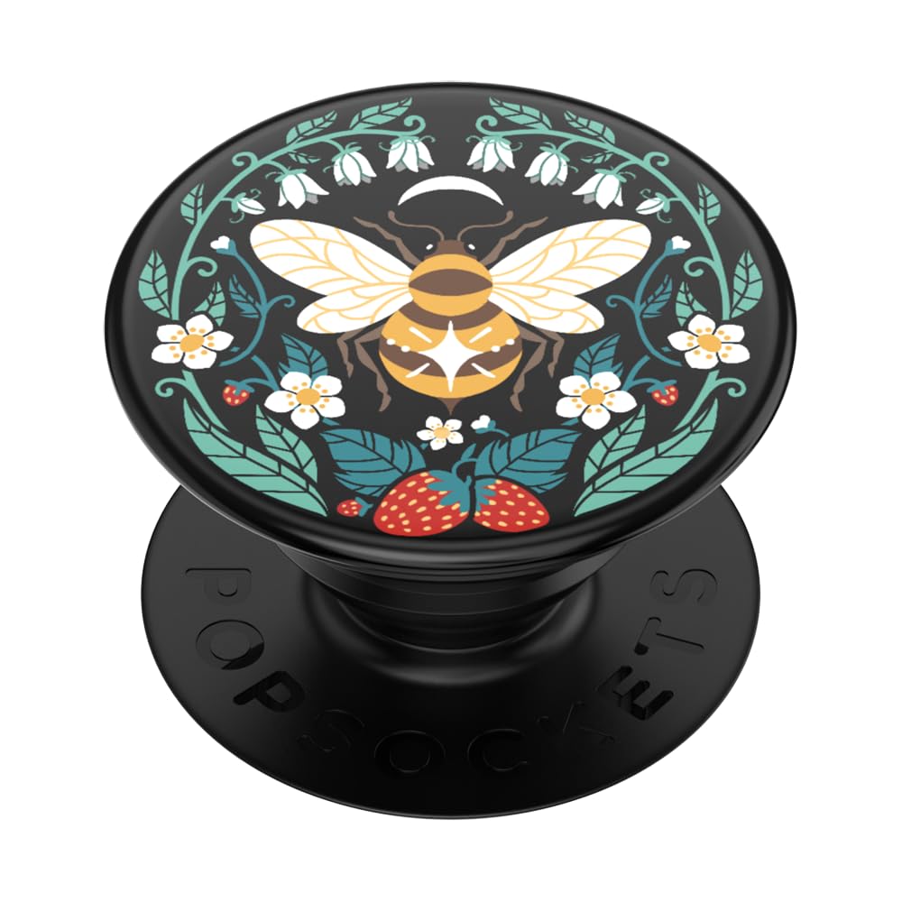 PopSockets : PopGrip - Extendable stand and handle with replaceable top for smartphones and tablets - Bee Boho — image 1