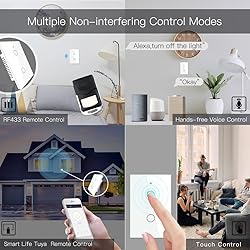MOES Touch Wall Single Live Wire Smart Switch，No