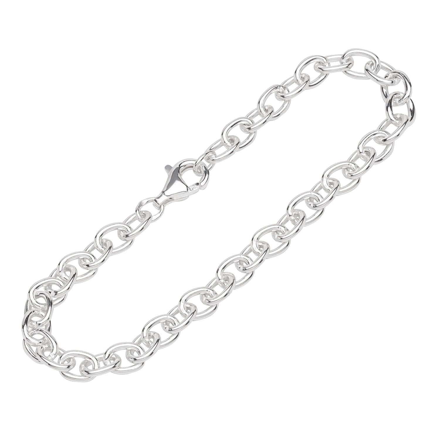 NKlaus bracelet 925 Sterling Silver 19cm wide anchorchain round ladies designer bracelet 12434