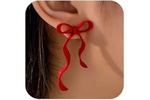 NOVEARRING Christmas Earrings for Women Red Bow Earrings Christmas Bow Earring New Years Earing Holiday Festival Jewelry Gifts Stocking Stuffers