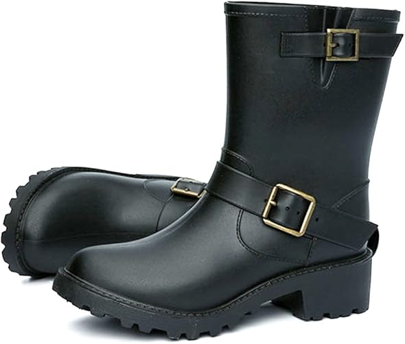 Amazon Just Style 完全防水 防寒 エンジニア レインブーツ レディース Just Style ジャストスタイル ブーツ ブーティ