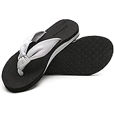 SincereWay Women's Summer Flip Flops Stretch Cloth Strap Thong Sandals Non-Slip Flip-Flops With Arch Support