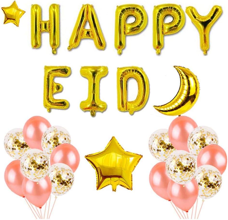 Ramadan Balloons for EID MUBARAK Celebration Foil Balloon Banner Sets Holiday Party Muslim Eid al-Fitr Festive aluminum balloon set