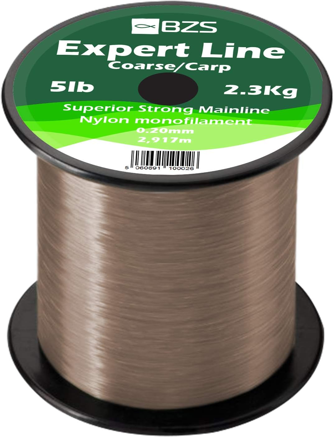 BZS Expert Sea Coarse Carp Fishing Line Clear, brown monofilament line BULK SPOOLS 4lb 5lb 6lb 8lb 10lb 12lb 15lb 20lb 25lb 30lb 40lb 50lb 60lb