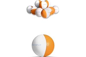 SMUSH BALLS Smushballs The Ultimate Anywhere Batting Practice Baseball (Two-Tone(White/Orange) (White/Orange, 12)