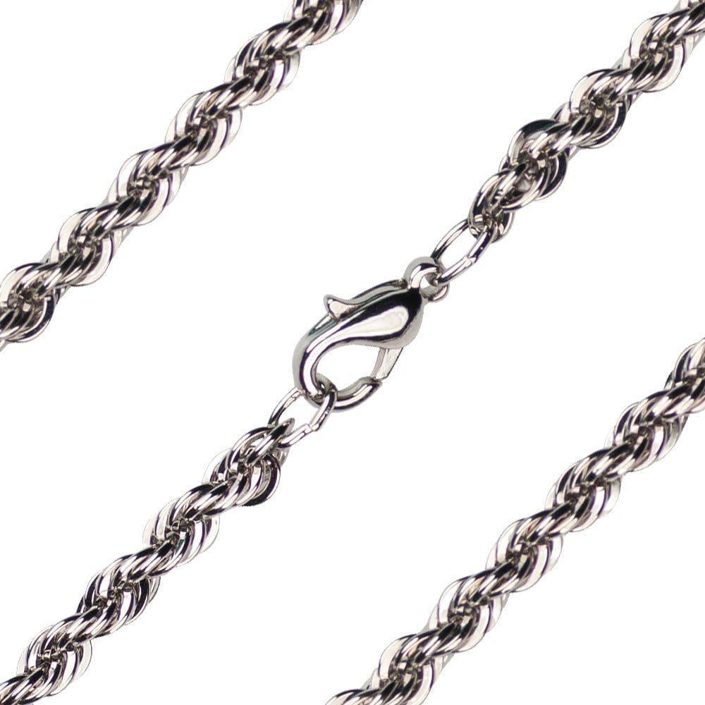 27 inch Silver Plate Heavy French Rope Chain Clothing