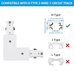 LEONLITE H Track L Connector, H Type Single Circuit