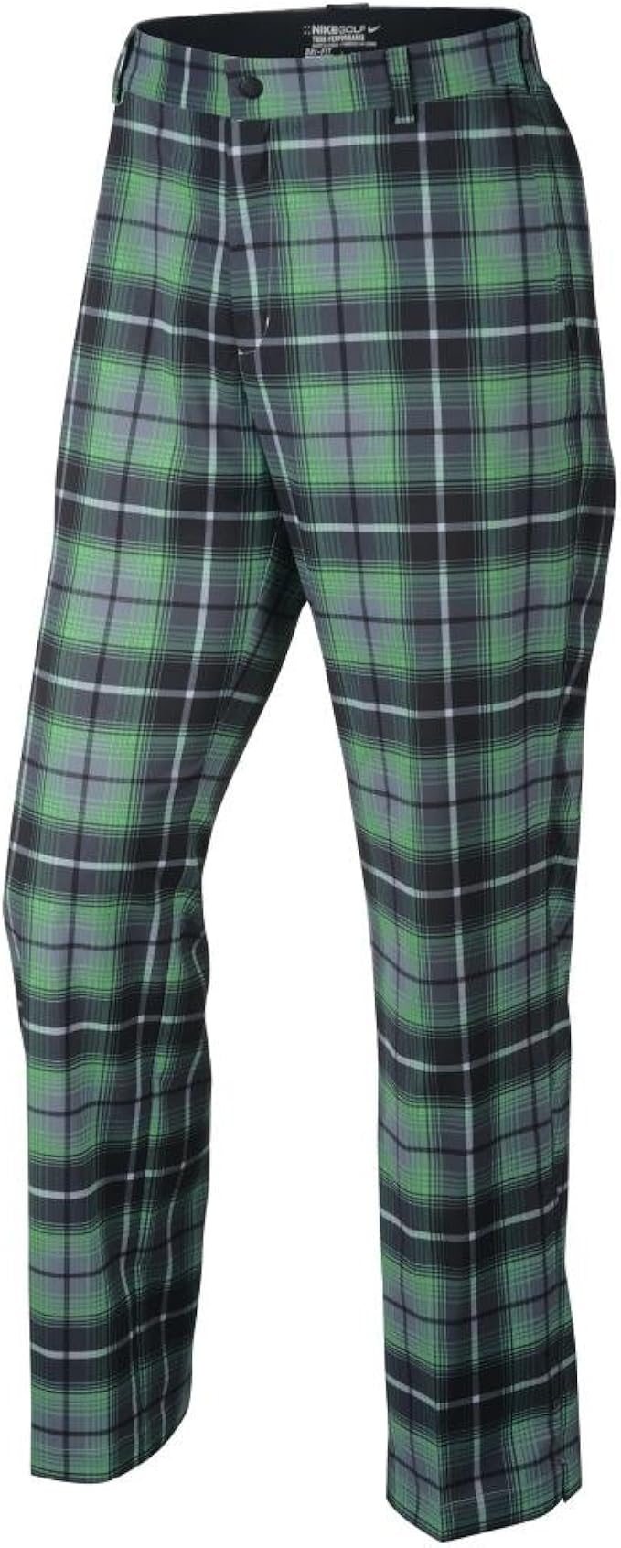 nike golf tartan trousers
